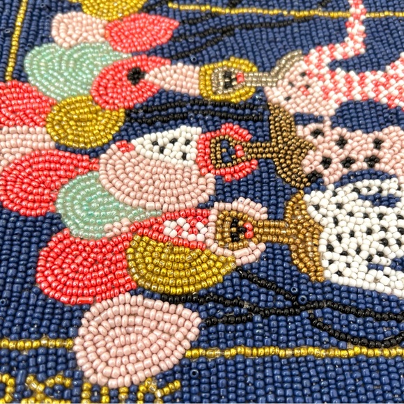 Anthropologie Handbags - Anthropologie, beaded clutch purse, playing card joker design.